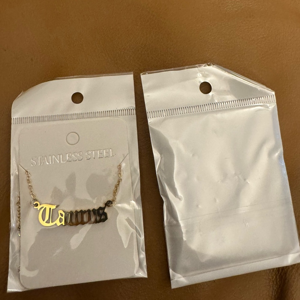 Gold Plated/Stainless Steel Taurus Necklace
